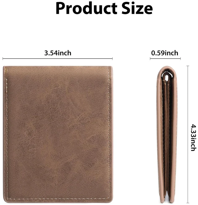 Alt view image 3 of 6 - LOUEBICA Wallet for Men minimalist Leather Mens Bifold Wallets Credit Card Holder with 6 Card Slots
