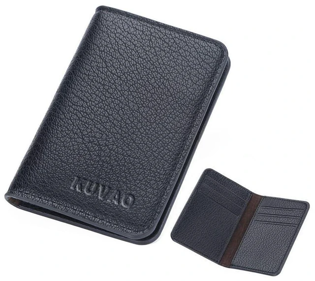 Main image of Slim Thin Credit Card Holder,Soft and delicate PU leather,minimalist wallet for Men & Women,Multiple Card Slots Simple Thin Wallet (Black)