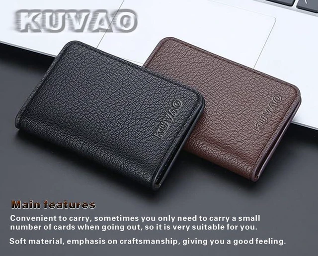 Alt view image 3 of 7 - Slim Thin Credit Card Holder,Soft and delicate PU leather,minimalist wallet for Men & Women,Multiple Card Slots Simple Thin Wallet (Black)