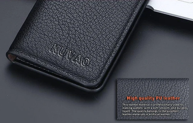 Alt view image 4 of 7 - Slim Thin Credit Card Holder,Soft and delicate PU leather,minimalist wallet for Men & Women,Multiple Card Slots Simple Thin Wallet (Black)