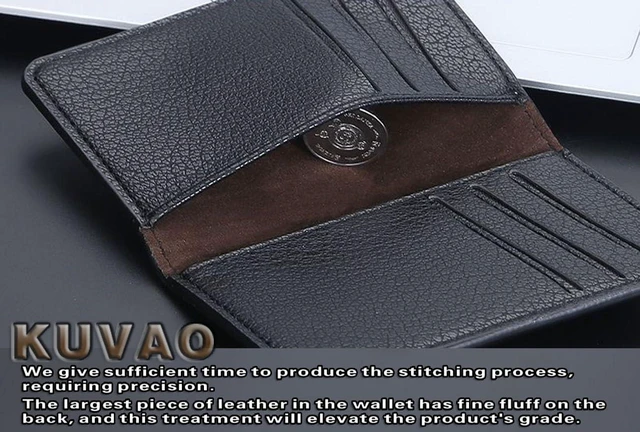 Alt view image 5 of 7 - Slim Thin Credit Card Holder,Soft and delicate PU leather,minimalist wallet for Men & Women,Multiple Card Slots Simple Thin Wallet (Black)