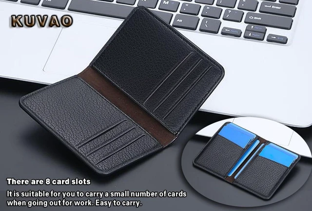 Alt view image 6 of 7 - Slim Thin Credit Card Holder,Soft and delicate PU leather,minimalist wallet for Men & Women,Multiple Card Slots Simple Thin Wallet (Black)