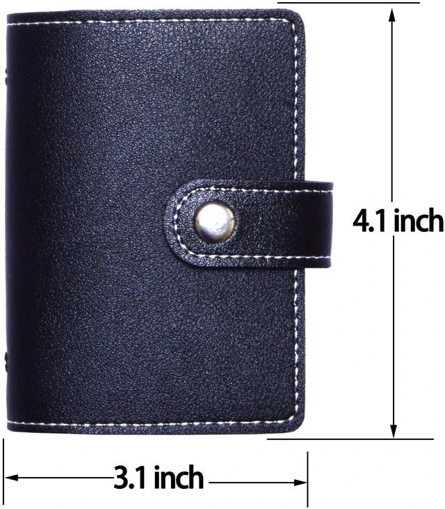 Alt view image 2 of 2 - Slim Minimalist Mini Case Holder Organizer Wallet, Soft PU Leather Credit Card Holder with 26 Card Slots, for Men and Women's (Black)