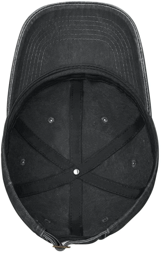 Alt view image 5 of 6 - Custom Baseball Cap Custom Hats Design Your Own Logo Adjustable Cowboy Hat for Men Women Personalized Gifts, Pure Black & NO Custom