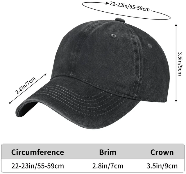 Alt view image 6 of 6 - Custom Baseball Cap Custom Hats Design Your Own Logo Adjustable Cowboy Hat for Men Women Personalized Gifts, Pure Black & NO Custom