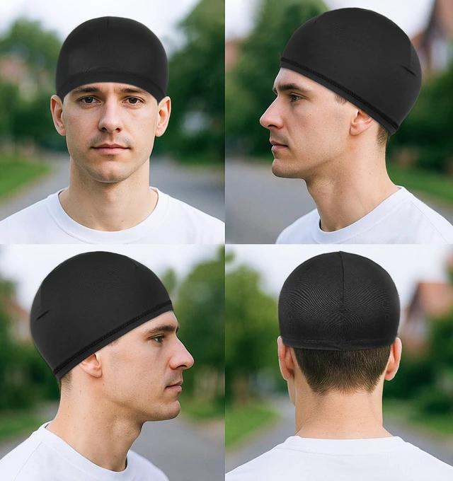 Alt view image 6 of 7 - 4 Pcs Sleeping Cap for Men, Sleep Cap Men Comfortable Night Sleep Headwear