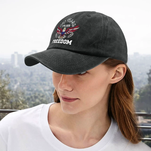 Alt view image 5 of 7 - U.S. 250TH ANNIVERSARYS Hat for Womens Soft Washed Distressed Baseball Cap