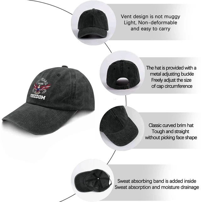 Alt view image 6 of 7 - U.S. 250TH ANNIVERSARYS Hat for Womens Soft Washed Distressed Baseball Cap