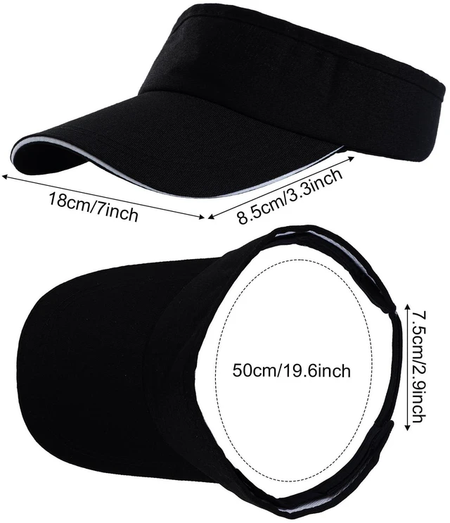 Alt view image 2 of 7 - choyaxo Sun Visor Hat UV Protection Beach Hat Golf Cap for Men Women Summer Beach Pool Sports Golf Black