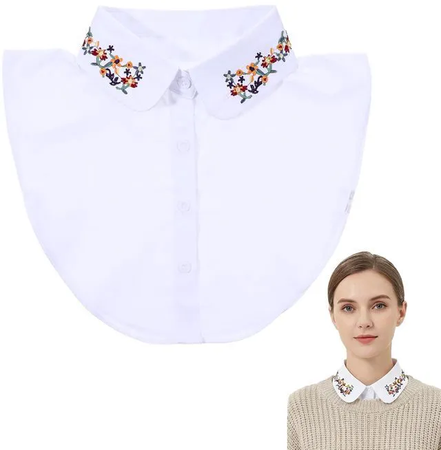 Main image of Dickey Collar for Women, Detachable Collar for Women Shirts, Faux False Collars Half False Shirt Collars Tops Classic Fake Doll Shirt, Dickey Half Falses Blouse Dickeys for Girls Favors Graduation