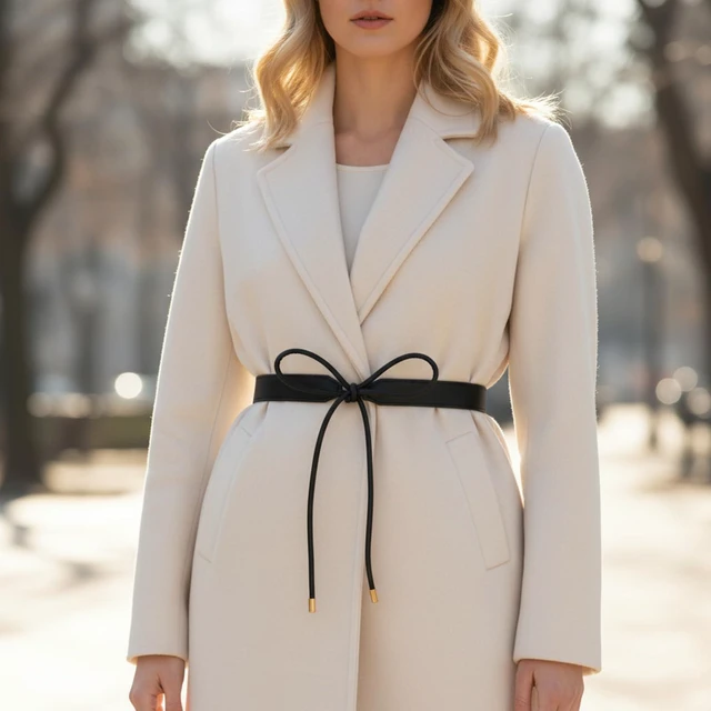 Alt view image 4 of 7 - Women's Leather Wrap Tie Waist Fashion Belts, PU Leather Knotted Skinny Belt Thin Waistband Sweater Coat Tie Bow Belt for Dresses, Fashion Rope Wrap Simple Belts for Women Sweaters, Coats (Black)