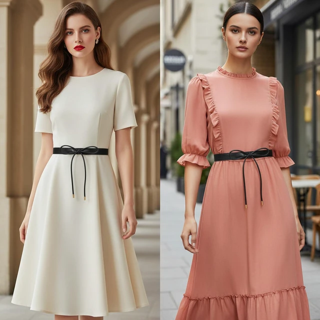 Alt view image 7 of 7 - Women's Leather Wrap Tie Waist Fashion Belts, PU Leather Knotted Skinny Belt Thin Waistband Sweater Coat Tie Bow Belt for Dresses, Fashion Rope Wrap Simple Belts for Women Sweaters, Coats (Black)