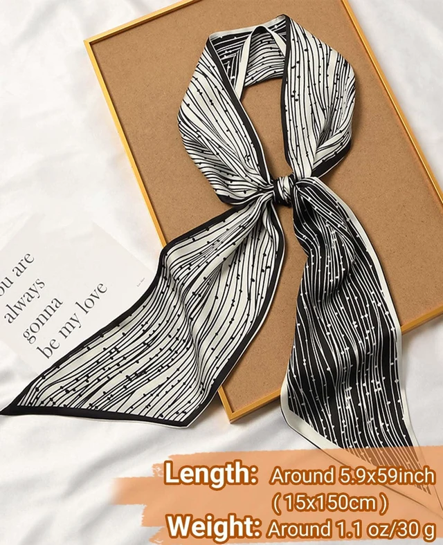 Alt view image 3 of 6 - Dailyacc Silky Head Scarf For Women Lightweight Neck Tie Hair Fashion Scarves - G34