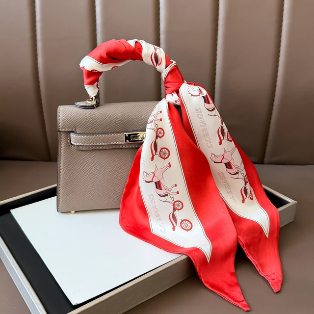 Alt view image 3 of 5 - Scarf for Women - 55"x5.5" Purse Scarf, Extra Long Skinny Scarves | Versatile Belt & Boho Neck Accessory