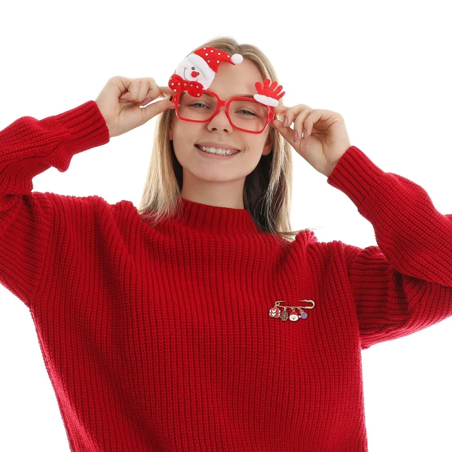 Alt view image 5 of 7 - 3 PCS Christmas Brooch Pins Set for Women Cute Christmas Tree Wreath Santa Claus Snowflake Snowman Reindeer Holiday Pin Badge for Clothes Bags Hats Accessories Christmas Gifts Stocking Stuffers Gifts