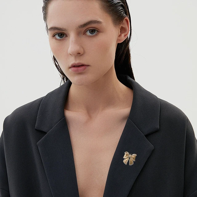 Alt view image 2 of 7 - Just Follow Cute Pearl Flower Brooch Pin,Bowknot Bow Tie Suit Pin Pearl Silk Scarf Buckle Daisy Flower Brooch Jewelry for Women Birthday Gifts (Bow Brooch)