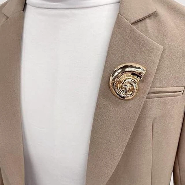 Alt view image 2 of 7 - Brooch Pin Rhinestone Gifts For Women Round Spiral Accessory