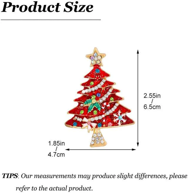 Alt view image 6 of 7 - Christmas Tree Holiday Brooch Pin For Women, Holiday Outfits Jewelry, Gift Exchanges, Statement Accessory, Daily Wear