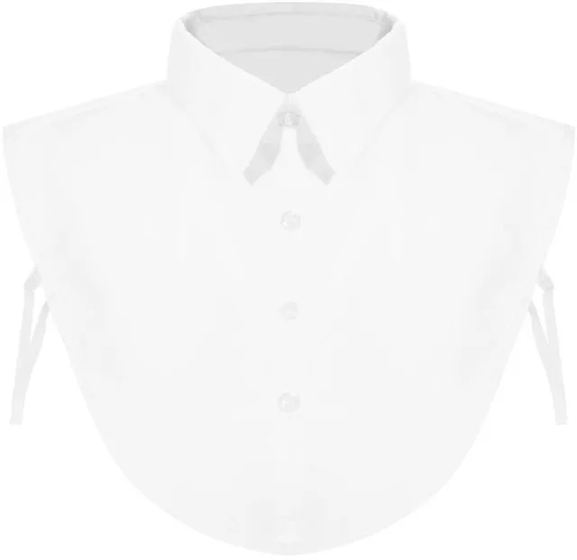 Main image of Fake Collar, Detachable White Faux Collar Women's Shirt Dickey Collars for Women & Men, Half Shirts Blouse Faux Collars