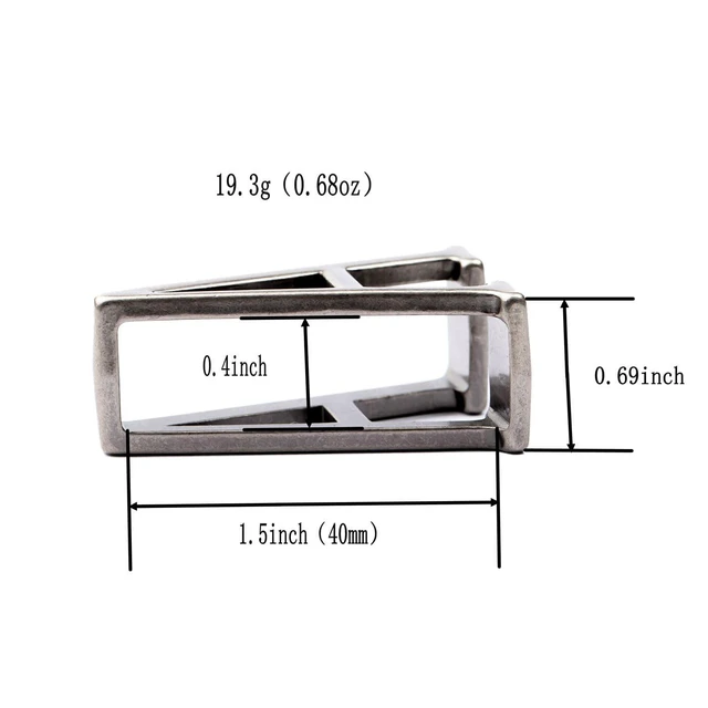 Alt view image 3 of 6 - XIYYOUC 1.5"(38mm-40mm) Belt Loop Keeper Men Metal J Classic Antique Silver | Belt Buckle Accessories Replacement belt loop keeper belt keeper belt loop Antique Silver DIY your name Western Men's Wome