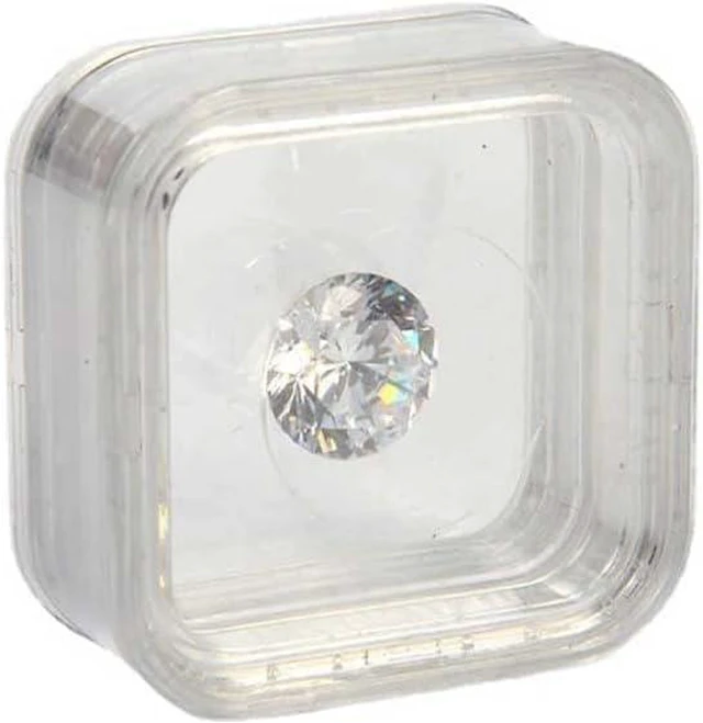 Main image of 40mm Black Plastic Jewelry Box, Modern 3D Floating Display Case & Travel Case for Women