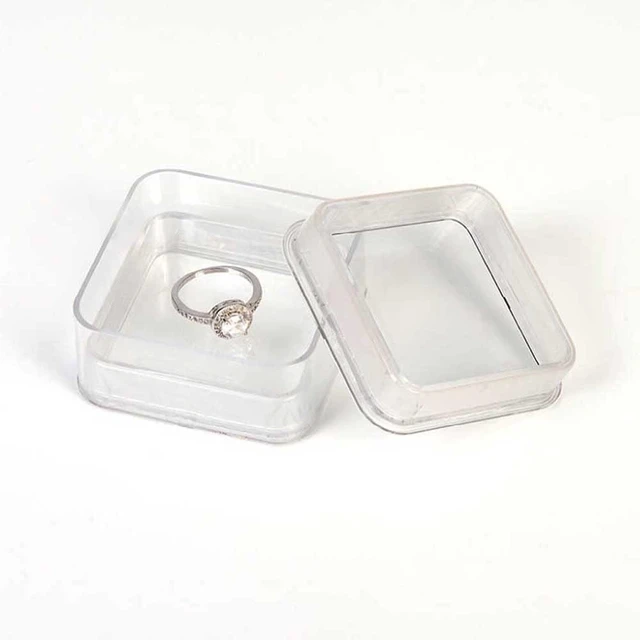Alt view image 2 of 7 - 40mm Black Plastic Jewelry Box, Modern 3D Floating Display Case & Travel Case for Women