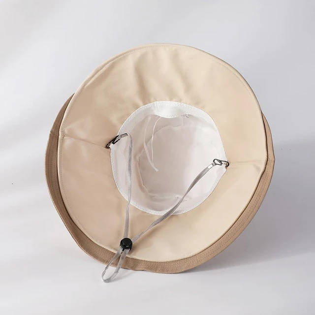 Alt view image 4 of 7 - Sun-Hats for Women - Wide-Brim Packable-Bucket-Hat Foldable-Beach-Cap for Summer Outdoor Beige