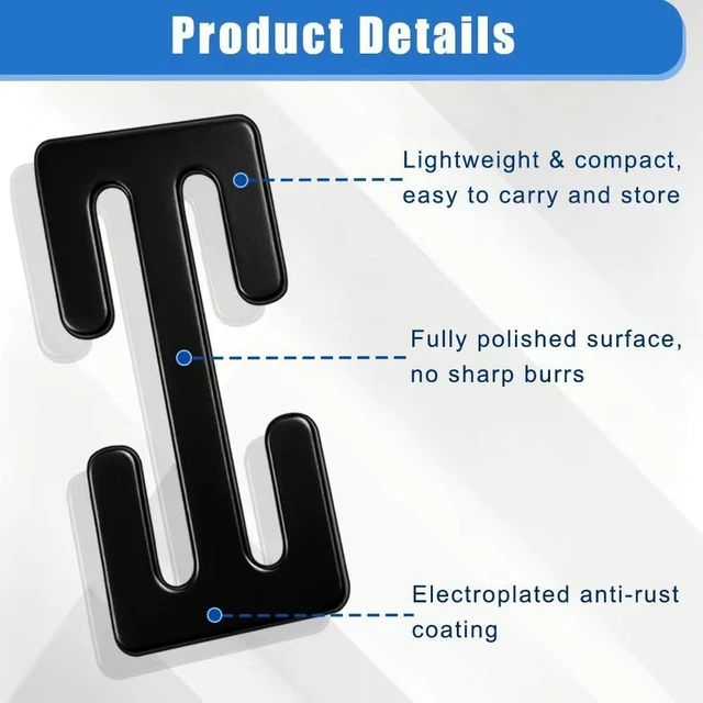 Alt view image 3 of 7 - Stainless Steel E-Clips, Universal Strap Buckle for Backpacks, Pet Leashes & Camping Gear, 2-Pack Lightweight Anti-Rust & Anti-Slip Webbing Retainers for Travel, Hiking & Daily Use