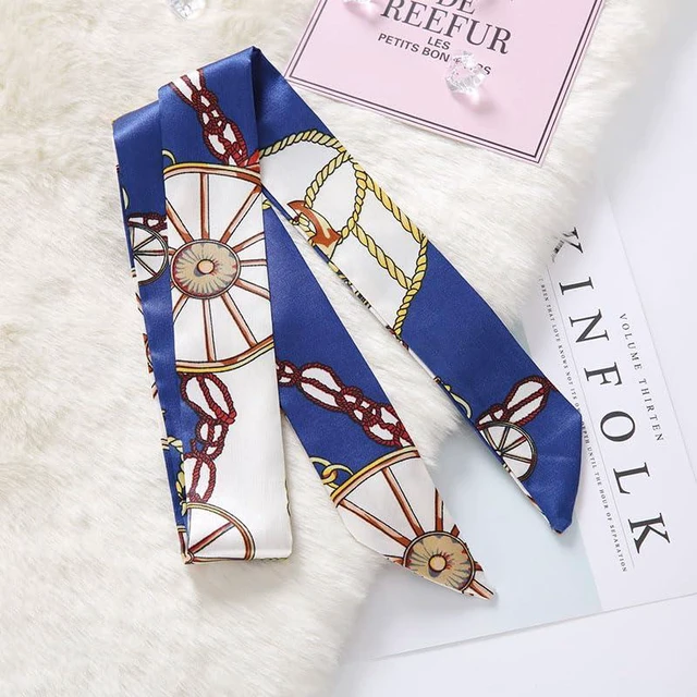 Alt view image 5 of 5 - YZHZOM 5 pack Bags for Women, skinny scarf for purse handle, Neck Scarves,hair scarf,bag accessories for handbags