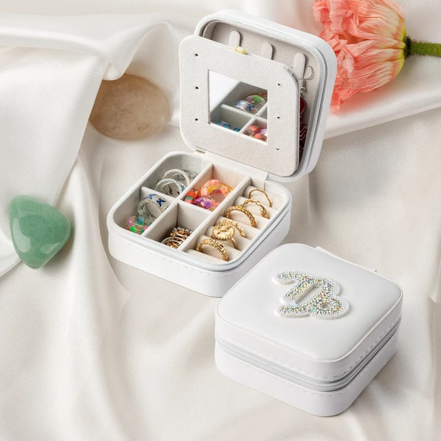 Alt view image 4 of 6 - Zodiac Travel Jewelry Case for Women, Small Organizer Box for Ring Earring Pendant Necklace Bracelet, Birthday Gifts for Mom, Lover, Capricorn