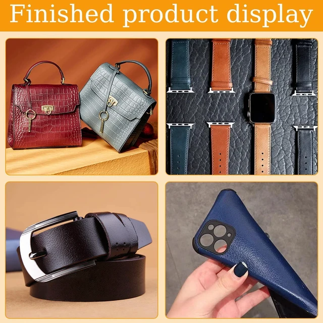 Alt view image 7 of 7 - Hole Punch, 5 Sizes Leather Hole Punch, Leather Punch | Belt Hole Puncher for Leather, Leather Punch Set with Storage Case, Leathers Cutting Dies for Handmade DIY Craft