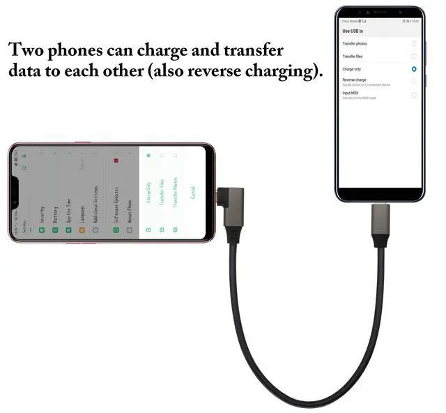 Alt view image 5 of 7 - 90 Degree USB 3.1 Type c to Type C Cable 60W&3A Right & Left Angled 3.1 USB Type C Male Extension Cable Supports Charging,Data,Audio,Video Cable for Laptop&Tablet&Mobile Phone.(0.3M/1Ft)