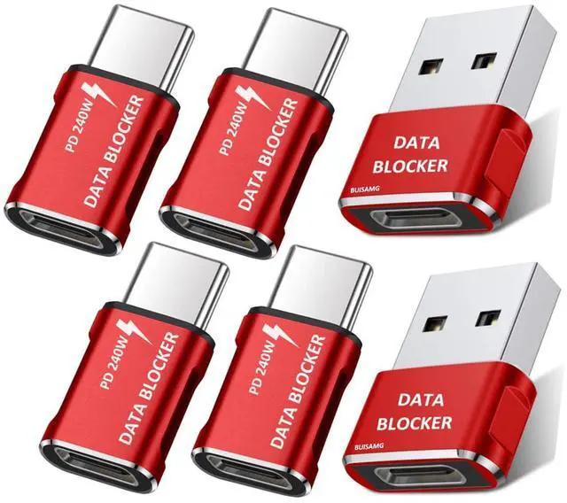Main image of Data Blocker, USB C Data Blocker for iphone, Protect Against Juice Jacking | USB Data Blocker for Any Mobile Phone Charging, Refuse Hacking Guaranteed, 6-Pack