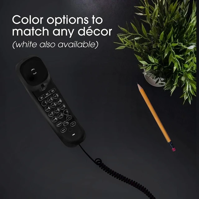 Alt view image 5 of 7 - Coiled Telephone Cord, 4 Feet Coiled, 25 Feet Uncoiled, Phone Cord works with All Corded Landline Phones, For Use in Home or Office, Black, 76139