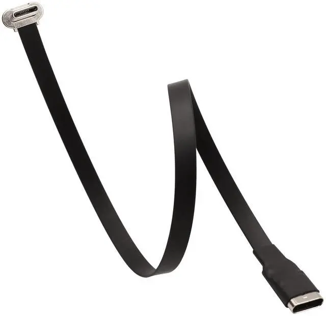 Main image of Right Angle USB C Flat Extension Cable 90 Degree USB C Male to Female Fast Charge Data Cord for Power Banks Phone(11.8in/300mm)