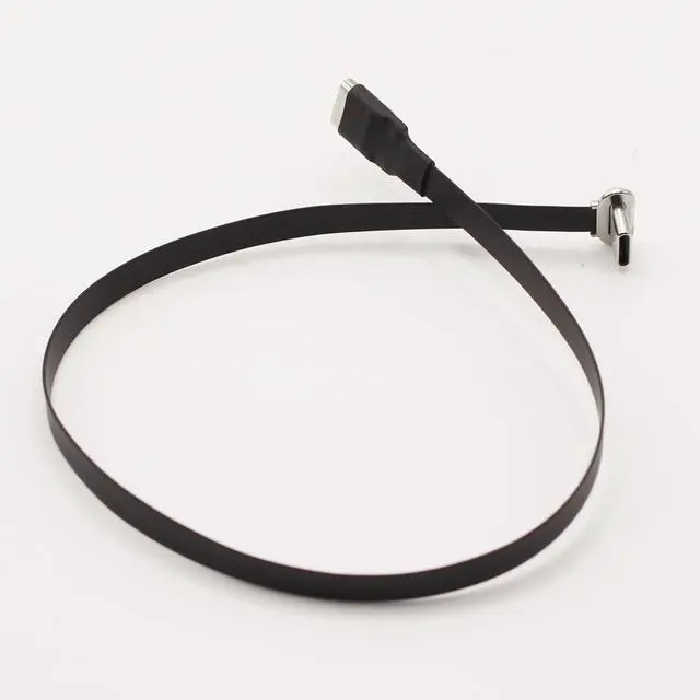 Alt view image 7 of 7 - Right Angle USB C Flat Extension Cable 90 Degree USB C Male to Female Fast Charge Data Cord for Power Banks Phone(11.8in/300mm)