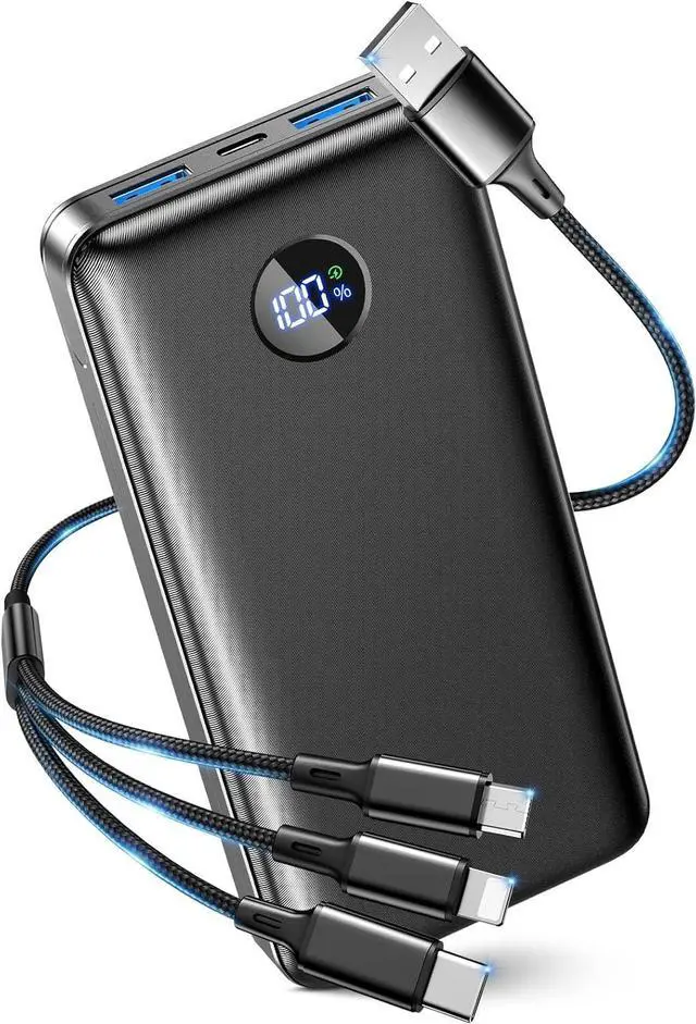 Main image of 60000mAh 22.5W Fast Charge Portable Charger, for 5-Devices Power Bank | 45% Larger Capacity, 10 times for iPhone, with 3-in-1 Cable, External Battery Pack for Phones/iPad, Travel Camping Essential