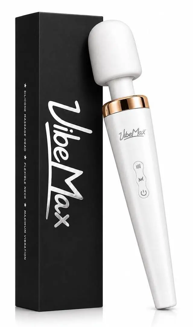 Main image of Rechargeable Handheld Wand Massager Powerful Deep Tissue Muscle Therapy Device with Soft Silicone Head, Multi-Speed Vibrations, Quiet, Portable for Back, Neck, Shoulders & Body