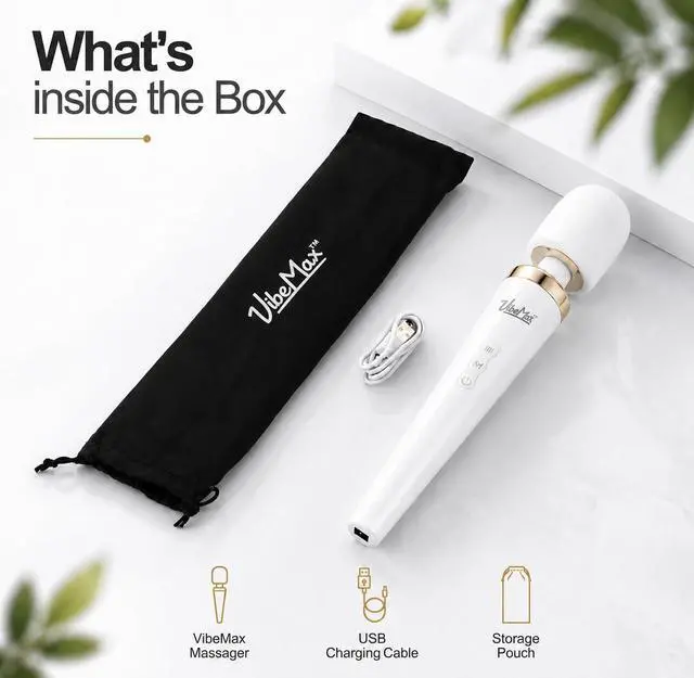 Alt view image 7 of 7 - Rechargeable Handheld Wand Massager Powerful Deep Tissue Muscle Therapy Device with Soft Silicone Head, Multi-Speed Vibrations, Quiet, Portable for Back, Neck, Shoulders & Body