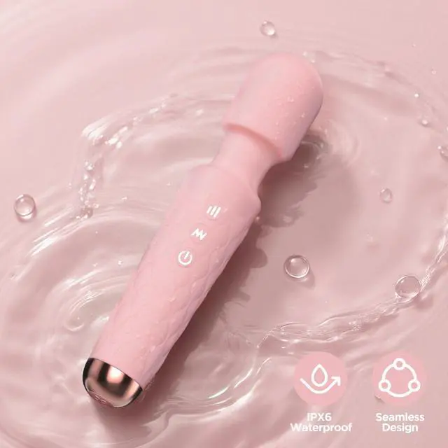 Alt view image 4 of 7 - Personal Massager - 4H Max Runtime & Ultra-Quiet - Waterproof - 20 Modes 8 Speeds for Deep Tissue Back Massage, Post-Workout Recovery and Neck Muscle Relaxation(Pink)