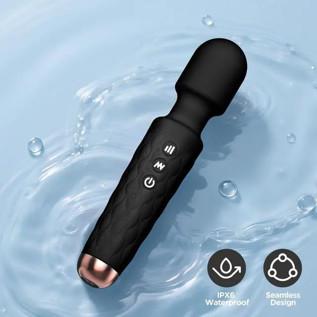 Alt view image 4 of 7 - Personal Massager - 4H Max Runtime & Ultra-Quiet - Waterproof - 20 Modes 8 Speeds for Deep Tissue Back Massage, Post-Workout Recovery and Neck Muscle Relaxation(Black)