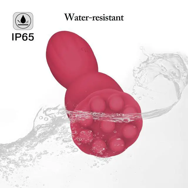 Alt view image 4 of 7 - Handheld Mini Massager, 10 Adjustable Speeds, Waterproof, Bionic Design with 9 Massage Nodes, 5.12 Inch, Skin-Friendly Silicone, USB Rechargeable, Full Body Relief for Head, Neck, Shoulder & Back, Red
