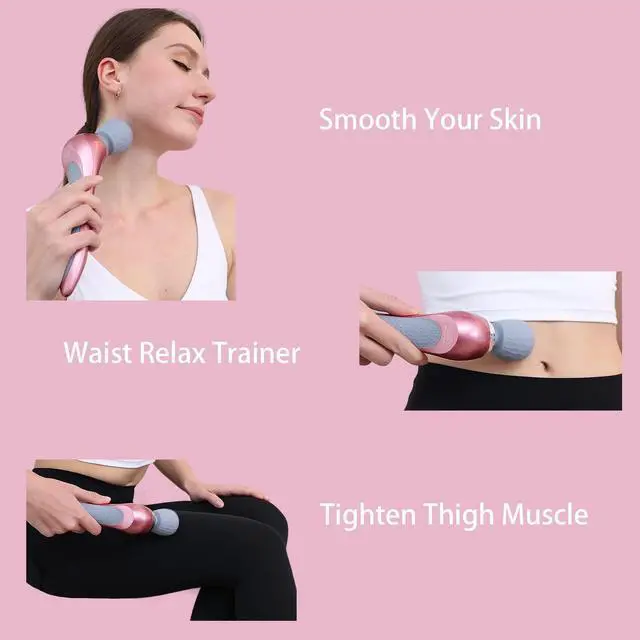 Alt view image 2 of 6 - Personal Handheld Vibrating Massager-Cordless Full Body Massager, Electric Massager for Face Neck Back Shoulder Waist Leg Feet, Portable 5 Mode Vibration Massager for Women Men