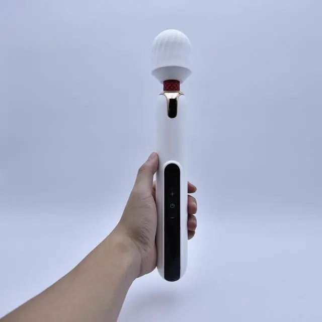 Main image of Electric Back Massager, Handheld Deep Massager Muscle Relaxation, Long Handle, Big, Cordless, Rechargeable with Multiple Speeds, White