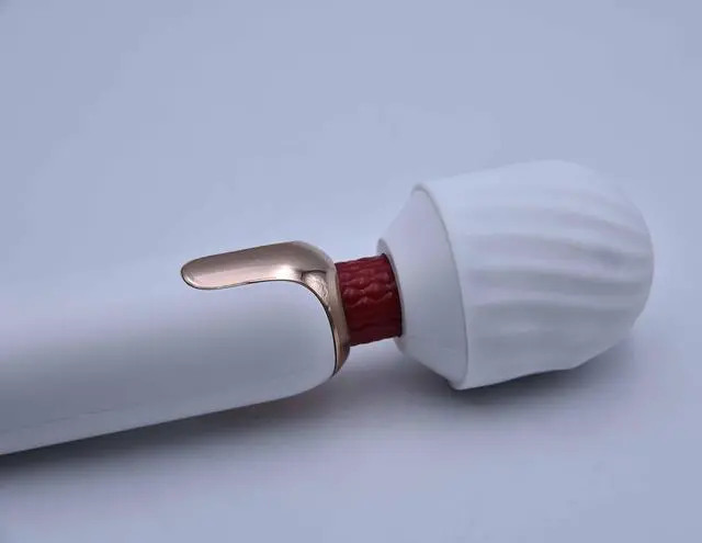 Alt view image 5 of 6 - Electric Back Massager, Handheld Deep Massager Muscle Relaxation, Long Handle, Big, Cordless, Rechargeable with Multiple Speeds, White