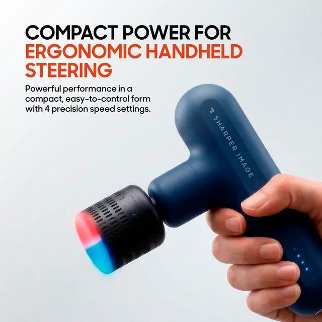 Alt view image 5 of 7 - Powerboost Move Heat & Cold Mini Percussion Massage Gun | Deep Tissue Full Body Back & Shoulder Massager, Handheld Recovery & Pain Relief Tool, Travel Essential, Gift for Men & Women