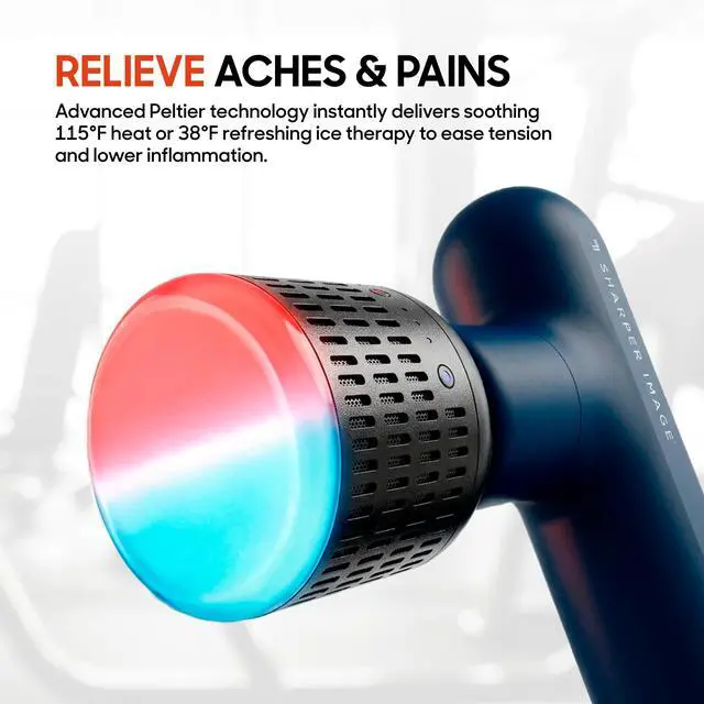 Alt view image 4 of 7 - Powerboost Move Heat & Cold Mini Percussion Massage Gun | Deep Tissue Full Body Back & Shoulder Massager, Handheld Recovery & Pain Relief Tool, Travel Essential, Gift for Men & Women