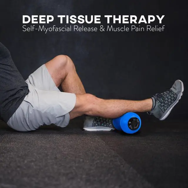 Alt view image 6 of 7 - Rolling With It Vibrating Peanut Massage Ball, Deep Tissue, Blue | Vibrating peanut, 4 intensity levels, Cordless & rechargeable, Auto shut-off, For neck, back & feet, Deep tissue relief
