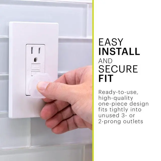 Alt view image 4 of 7 - Electrical Outlet Baby Proof Covers, 30 Pack, Clear | Secure Outlet Plugs for Baby Proofing & Child Proofing, Reusable, Durable Plastic, Tamper Resistant