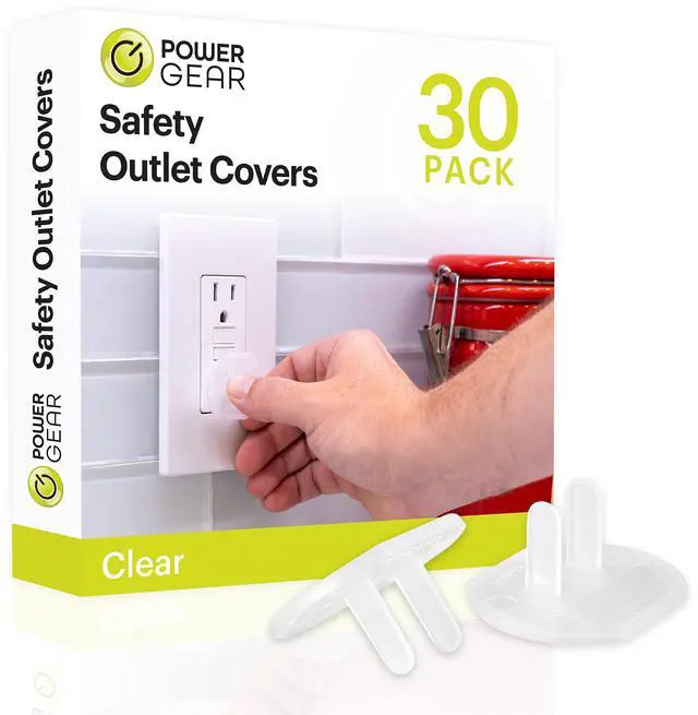 Main image of Electrical Outlet Baby Proof Covers, 30 Pack, Clear | Secure Outlet Plugs for Baby Proofing & Child Proofing, Reusable, Durable Plastic, Tamper Resistant